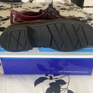 Burgundy patent leather loafers size 7.5